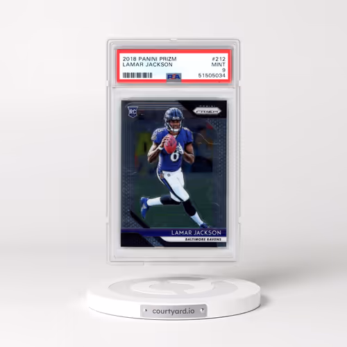 2018 Panini Prizm #212 Lamar Jackson (PSA 9 MINT)