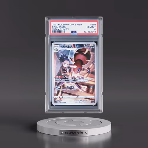 2021 Pokémon Sword & Shield Vmax Climax #205 Ariados - Full Art (PSA 10 GEM MINT)