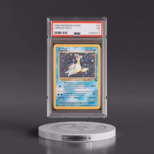 1999 Pokémon Fossil #10 Lapras - Holo (PSA 5 EX)