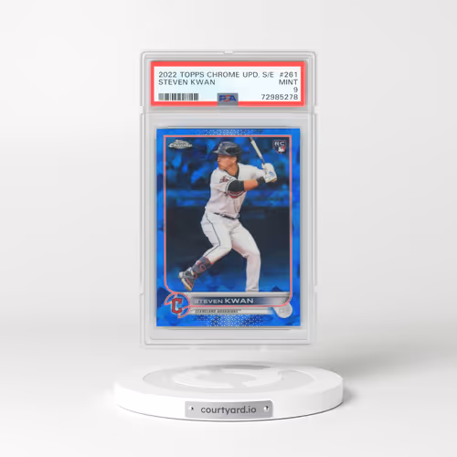 2022 Topps Chrome Update Sapphire Edition #261 Steven Kwan (PSA 9 MINT)