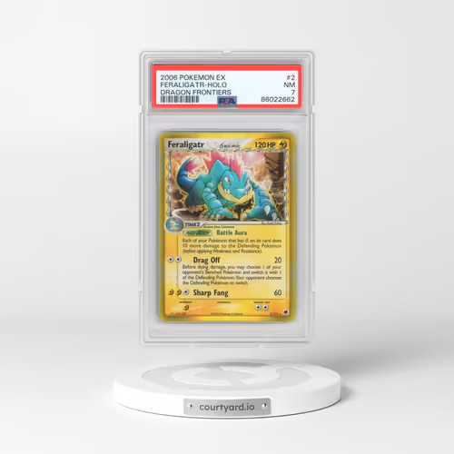 2006 Pokémon EX Dragon Frontiers #2 Feraligatr - Holo (PSA 7 NM)