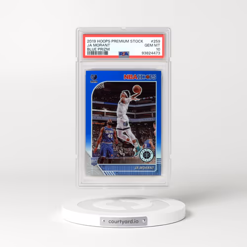2019 Panini Hoops Premium Stock #259 Ja Morant - Blue Prizm (PSA 10 GEM MINT)