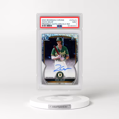 2023 Bowman Chrome Prospect Autographs #CPAZG Zack Gelof - Speckle Refractor (PSA 9 MINT)