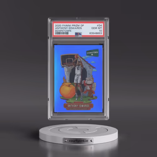 2020 Panini Prizm Draft Picks Downtown #D4 Anthony Edwards (PSA 10 GEM MINT)