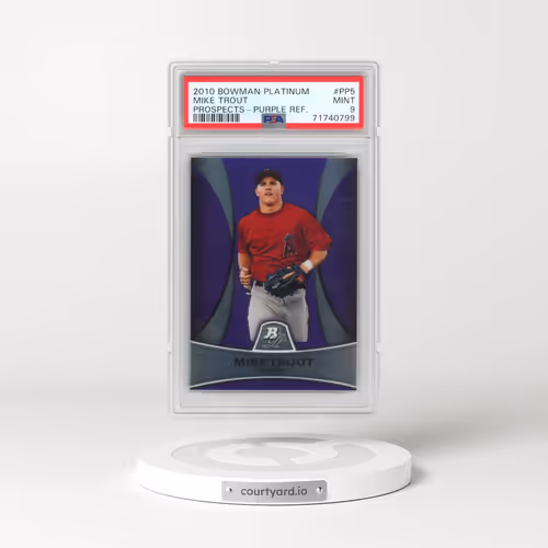 2010 Bowman Platinum Prospects #PP5 Mike Trout - Purple Refractor (PSA 9 MINT)