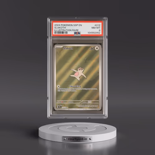 2024 Pokémon Ssp EN-Surging Sparks #212 Slakoth - Illustration Rare (PSA 8 NM-MT)