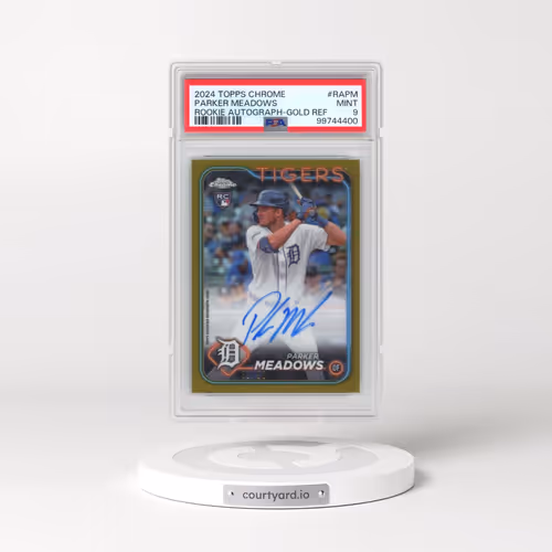 2024 Topps Chrome Rookie Autographs #RAPM Parker Meadows - Gold Refractor (PSA 9 MINT)