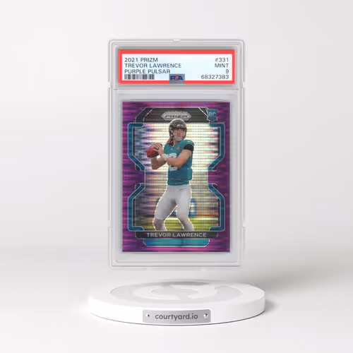 2021 Panini Prizm #331 Trevor Lawrence - Purple Pulsar (PSA 9 MINT)