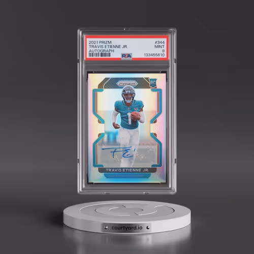 2021 Panini Prizm #344 Travis Etienne Jr. - Autograph (PSA 9 MINT)