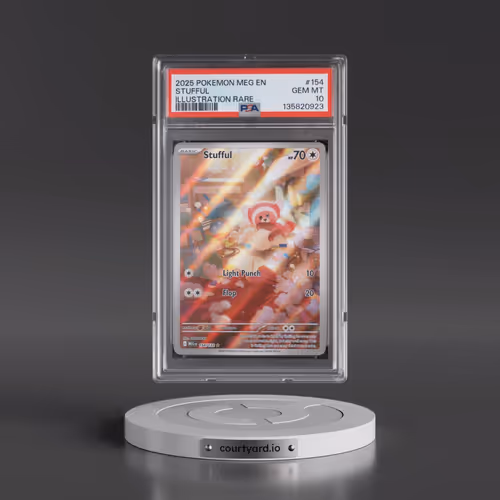 2025 Pokémon Meg EN-Mega Evolution #154 Stufful - Illustration Rare (PSA 10 GEM MINT)
