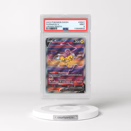 2023 Pokémon Sword and Shield Crown Zenith #GG41 Raikou V - Holo Full Art (PSA 9 MINT)