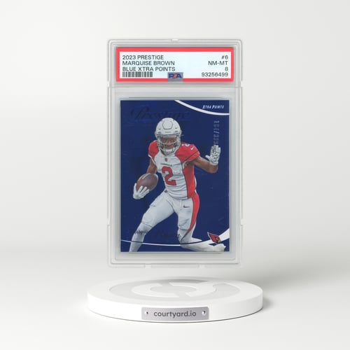 2023 Panini Prestige #6 Marquise Brown - Blue Xtra Points (PSA 8 NM-MT)