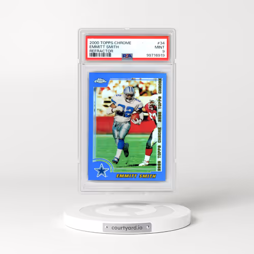 2000 Topps Chrome #34 Emmitt Smith - Refractor (PSA 9 MINT)