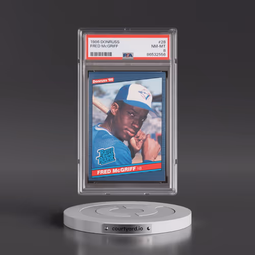 1986 Donruss #28 Fred McGriff (PSA 8 NM-MT)