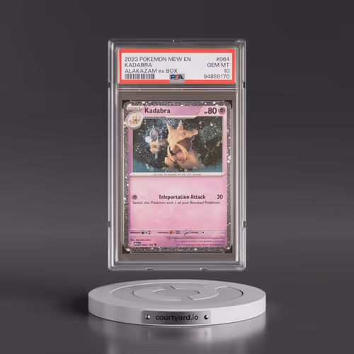 2023 Pokémon Mew EN-151 #064 Kadabra - Alakazam EX Box (PSA 10 GEM MINT)