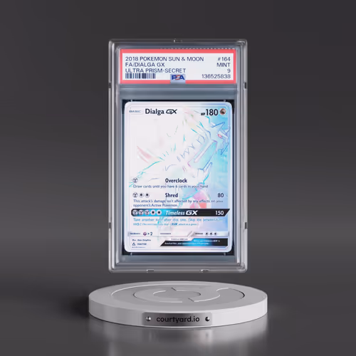 2018 Pokémon Sun & Moon Ultra Prism #164 Dialga GX - Holo Full Art Secret (PSA 9 MINT)