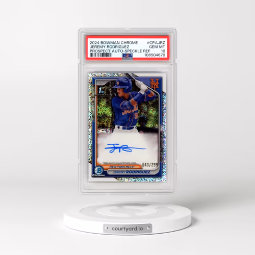 2024 Bowman Chrome Prospect Autographs #CPAJRZ Jeremy Rodriguez - Speckle Refractor (PSA 10 GEM MINT)