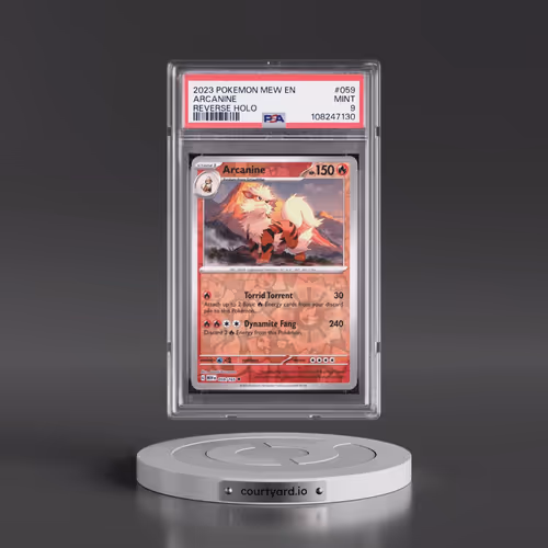 2023 Pokémon Mew EN-151 #059 Arcanine - Reverse Holo (PSA 9 MINT)