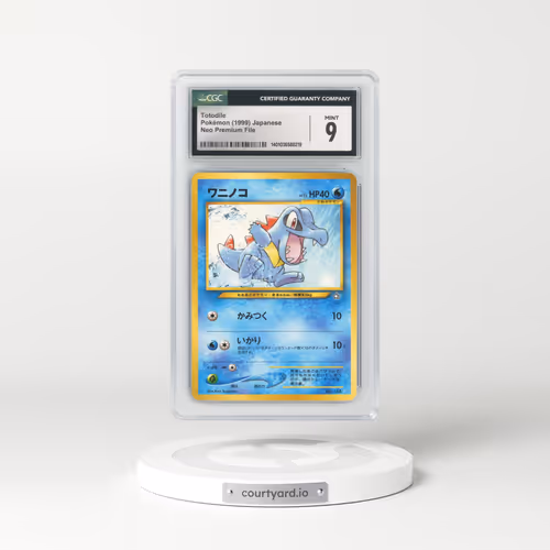 1999 Neo Premium File #158 Totodile - No Rarity (CGC 9 MINT)