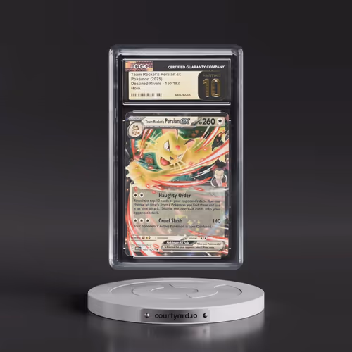 2025 Pokémon Dri EN-Destined Rivals #150 Team Rocket's Persian EX - Holo (CGC 10 PRISTINE)
