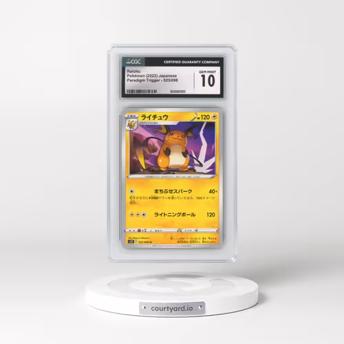 2022 Paradigm Trigger #025/098 Raichu (CGC 10 GEM MINT)