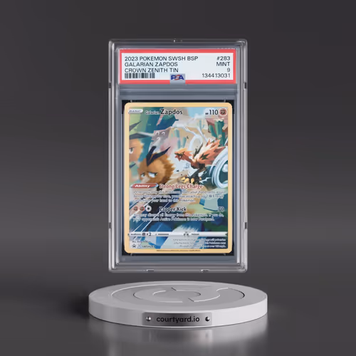2023 Pokémon Swsh Black Star Promo #283 Galarian Zapdos - Crown Zenith Tins (PSA 9 MINT)
