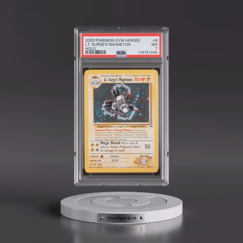 2000 Pokémon Gym Heroes #8 LT. Surge's Magneton - Holo (PSA 7 NM)