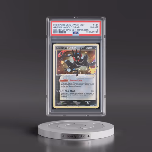 2021 Pokémon Swsh Black Star Promo #144 Greninja-Gold Star - Celebrations Elite Trainer Box (PSA 8 N