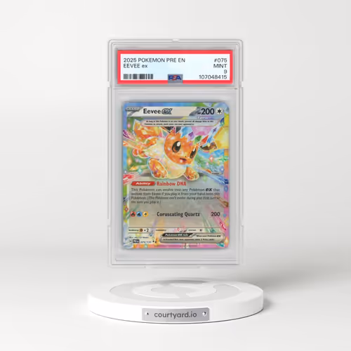 2025 Pokémon Pre EN-Prismatic Evolutions #075 Eevee EX - Holo (PSA 9 MINT)