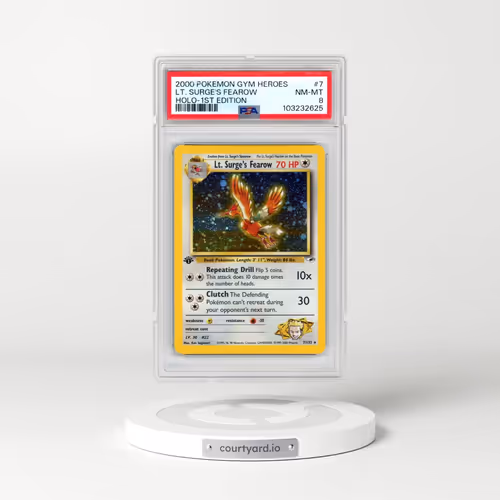 2000 Pokémon Gym Heroes #7 LT. Surge's Fearow - 1st Edition Holo (PSA 8 NM-MT)