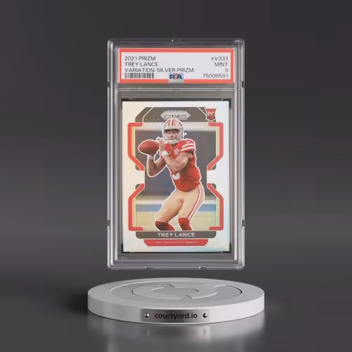 2021 Panini Prizm #V333 Trey Lance - Variation-Silver Prizm (PSA 9 MINT)