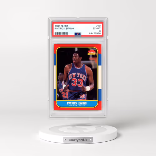 1986 Fleer #32 Patrick Ewing (PSA 6 EX-MT)