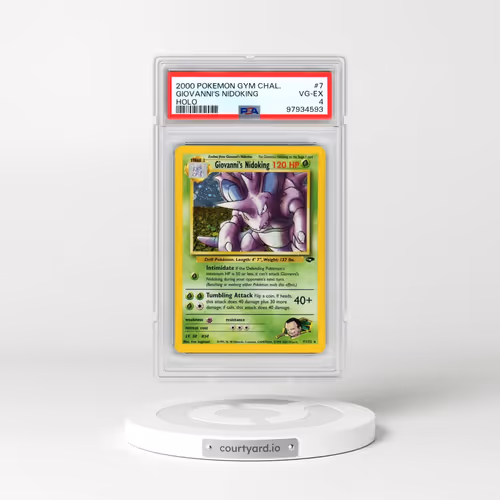 2000 Pokémon Gym Challenge #7 Giovanni's Nidoking - Holo (PSA 4 VG-EX)