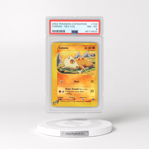2002 Pokémon Expedition #103 Cubone - Reverse Foil (PSA 8 NM-MT)