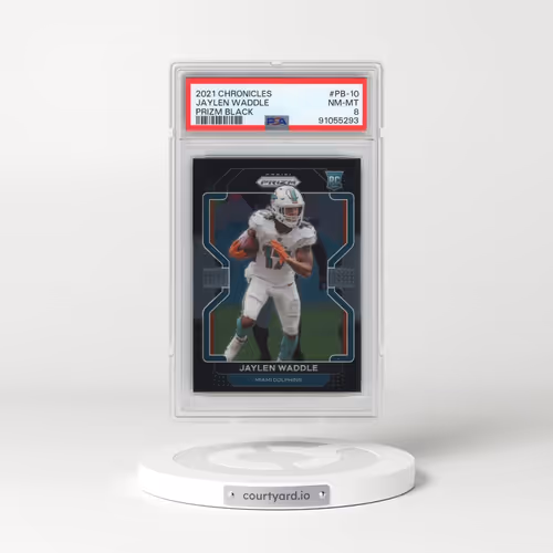 2021 Panini Chronicles Prizm Black #PB-10 Jaylen Waddle (PSA 8 NM-MT)