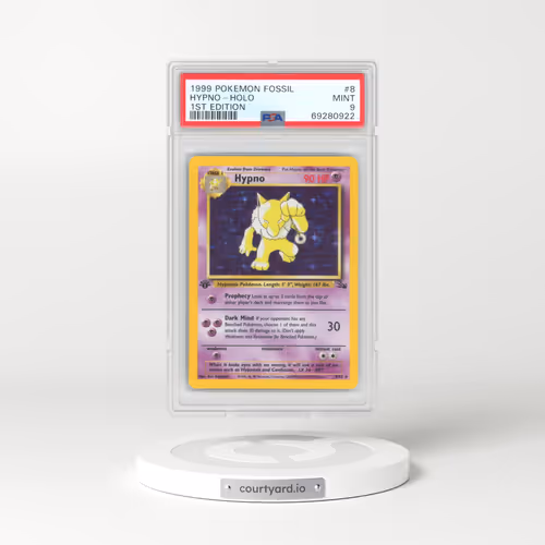 1999 Fossil #8 Hypno - 1st Edition Holo (PSA 9 MINT)