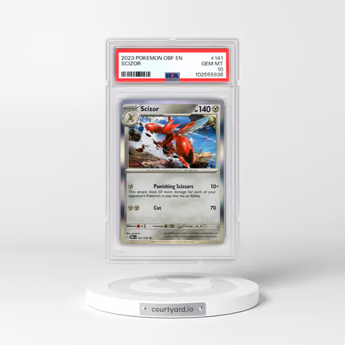 2023 Pokémon Obf EN-Obsidian Flames #141 Scizor (PSA 10 GEM MINT)