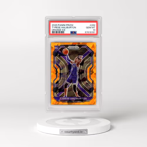 2020 Panini Prizm #262 Tyrese Haliburton - Orange Ice (PSA 10 GEM MINT)
