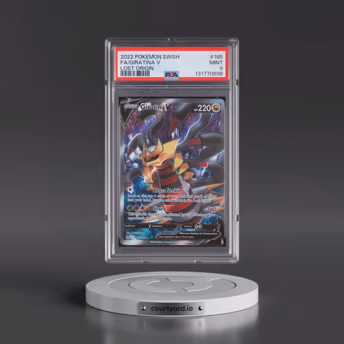 2022 Pokémon Sword & Shield Lost Origin #185 Giratina V - Holo Full Art (PSA 9 MINT)