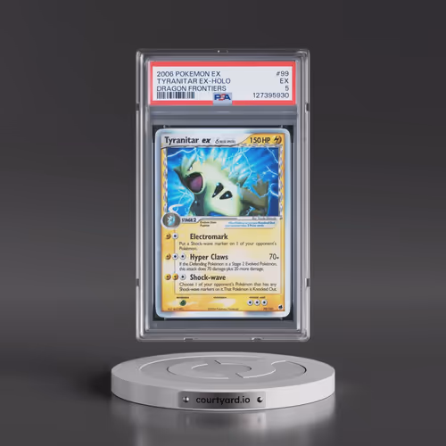 2006 Pokémon EX Dragon Frontiers #99 Tyranitar EX - Holo Holo (PSA 5 EX)