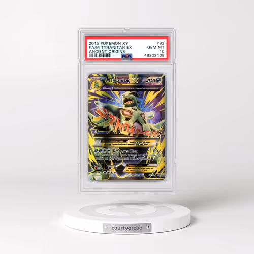 2015 Pokémon XY Ancient Origins #92 M Tyranitar EX - Holo Full Art (PSA 10 GEM MINT)
