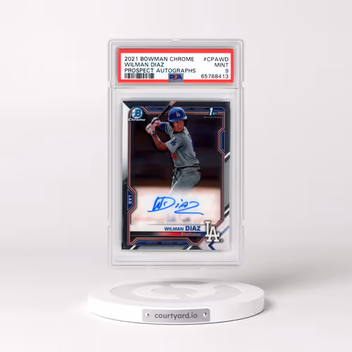 2021 Bowman Chrome Prospect Autographs #CPAWD Wilman Diaz (PSA 9 MINT)