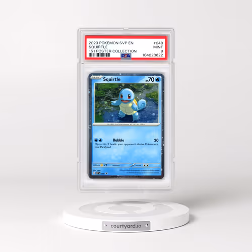 2023 Pokémon Svp EN-SV Black Star Promo #048 Squirtle - 151 Poster Collection (PSA 9 MINT)
