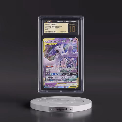 2019 Miracle Twin #029/094 Mewtwo & Mew GX - Holo (CGC 10 PRISTINE)