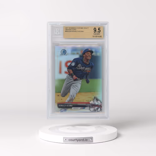 2017 Bowman Draft #BDC39 Ronald Acuna - Chrome-Refractor (BGS 9.5 GEM MINT)