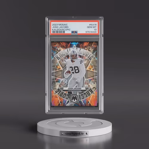 2023 Panini Mosaic Kaleidoscopic #KA16 Josh Jacobs (PSA 10 GEM MINT)