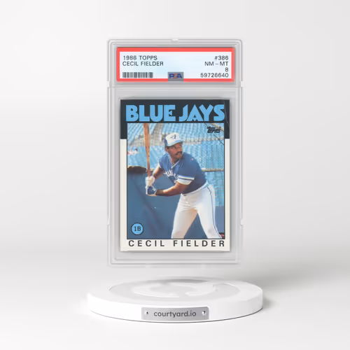 1986 Topps #386 Cecil Fielder (PSA 8 NM-MT)