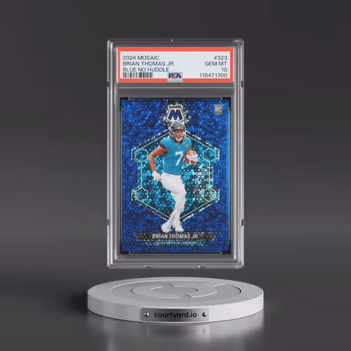 2024 Panini Mosaic #323 Brian Thomas Jr. - Blue No Huddle (PSA 10 GEM MINT)
