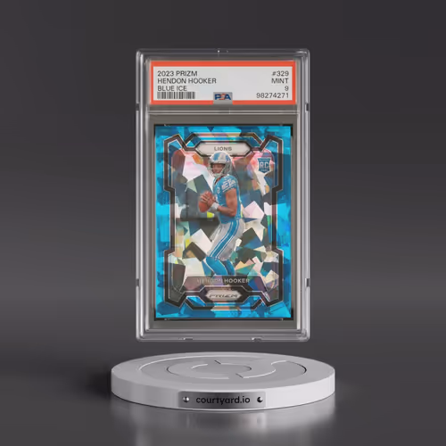 2023 Panini Prizm #329 Hendon Hooker - Blue Ice (PSA 9 MINT)