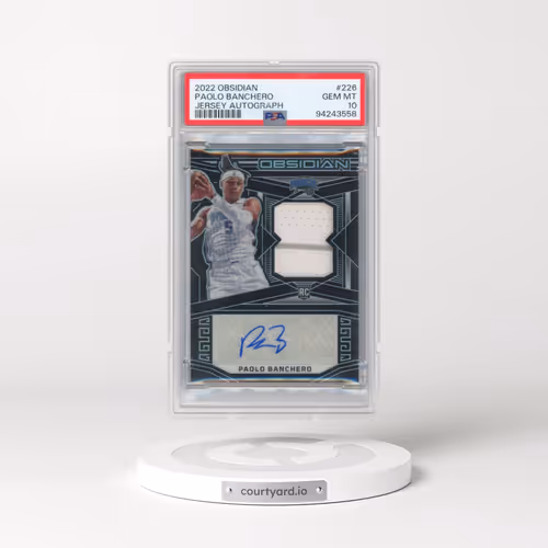 2022 Panini Obsidian #226 Paolo Banchero - Jersey Autograph (PSA 10 GEM MINT)